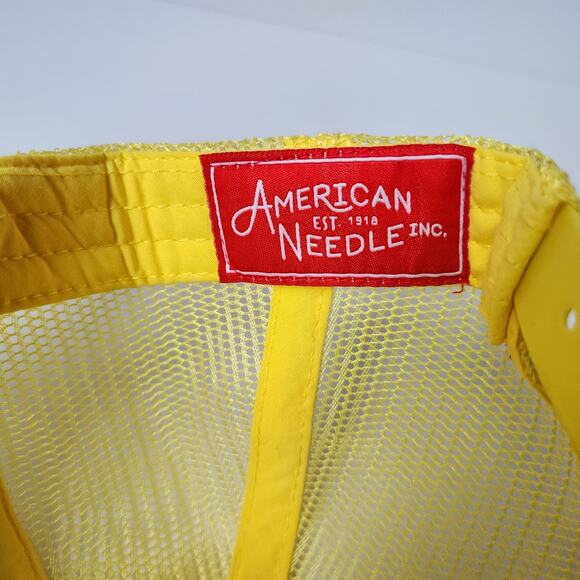 Coors Banquet American Needle Trucker Hat Yellow Snapback Mesh Foam Excellent - Picture 8 of 10